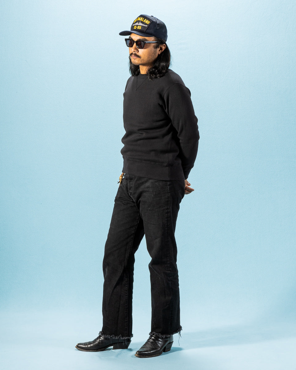 The Real McCoy's 10 oz Loopwheel Crewneck Sweatshirt - Black - Standard & Strange