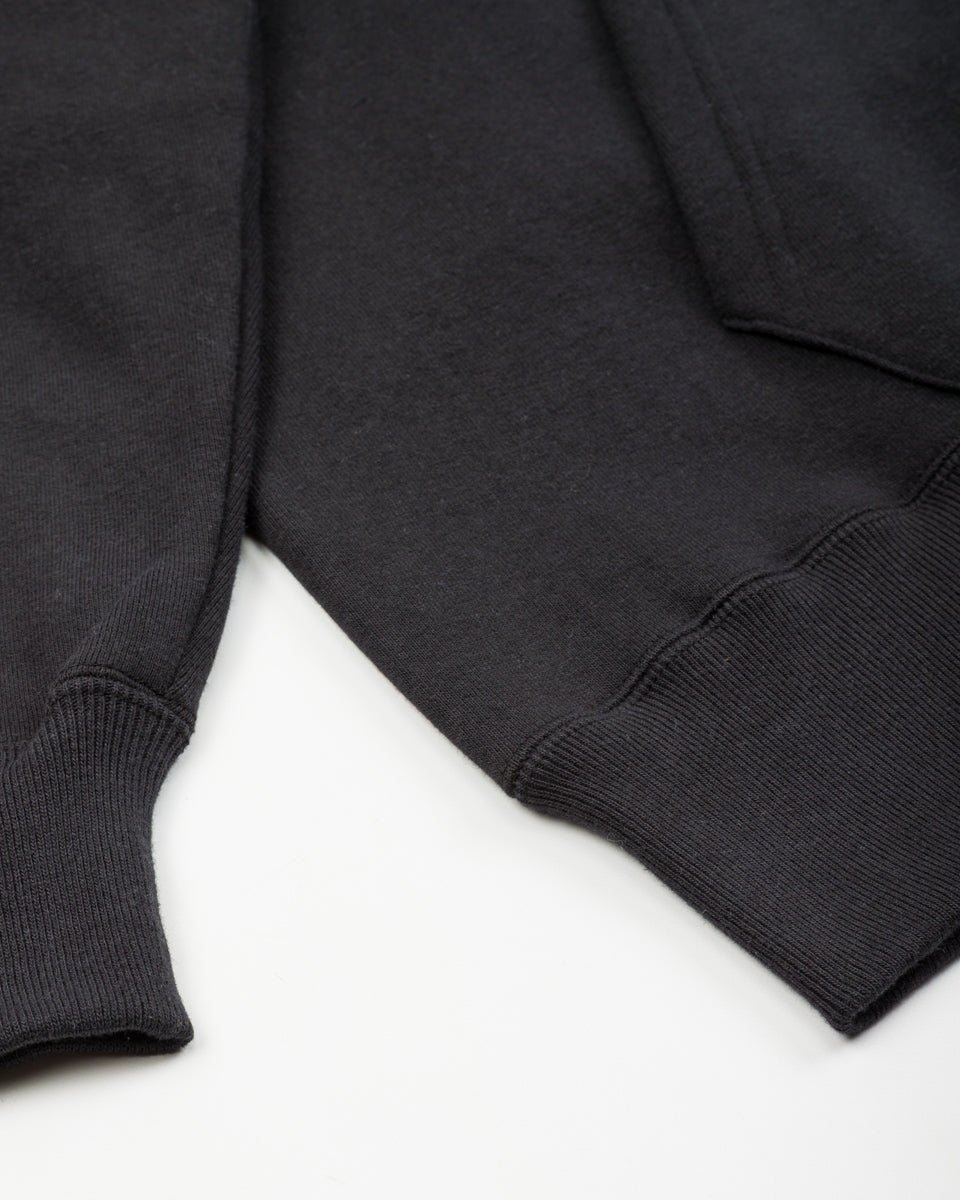 The Real McCoy's 10 oz Loopwheel Hooded Sweatshirt - Black - Standard & Strange