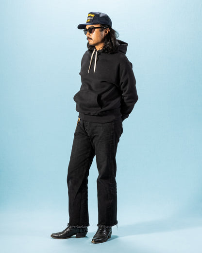 The Real McCoy's 10 oz Loopwheel Hooded Sweatshirt - Black - Standard & Strange