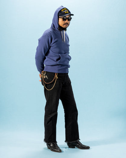 The Real McCoy's 10 oz Loopwheel Hooded Sweatshirt - MQ Navy - Standard & Strange