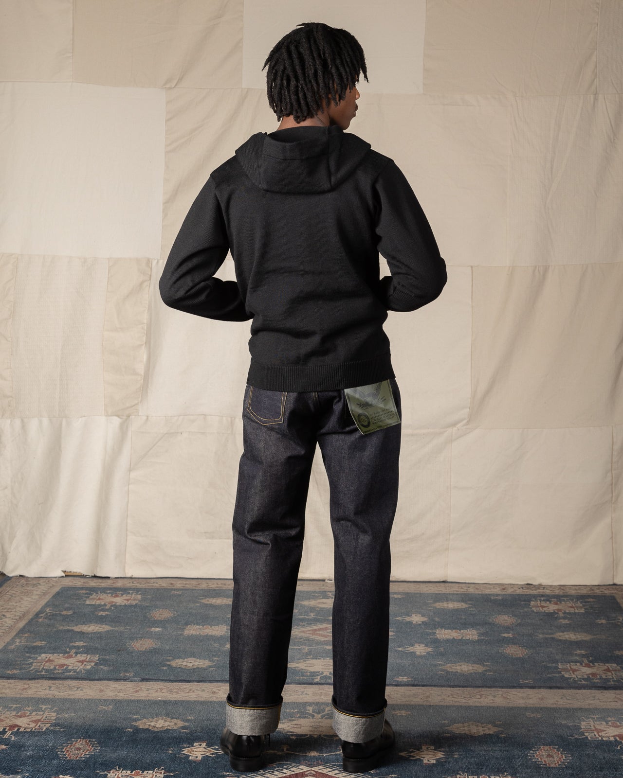 The Real McCoy's 30s Hooded Knit Sweater - Black - Standard & Strange