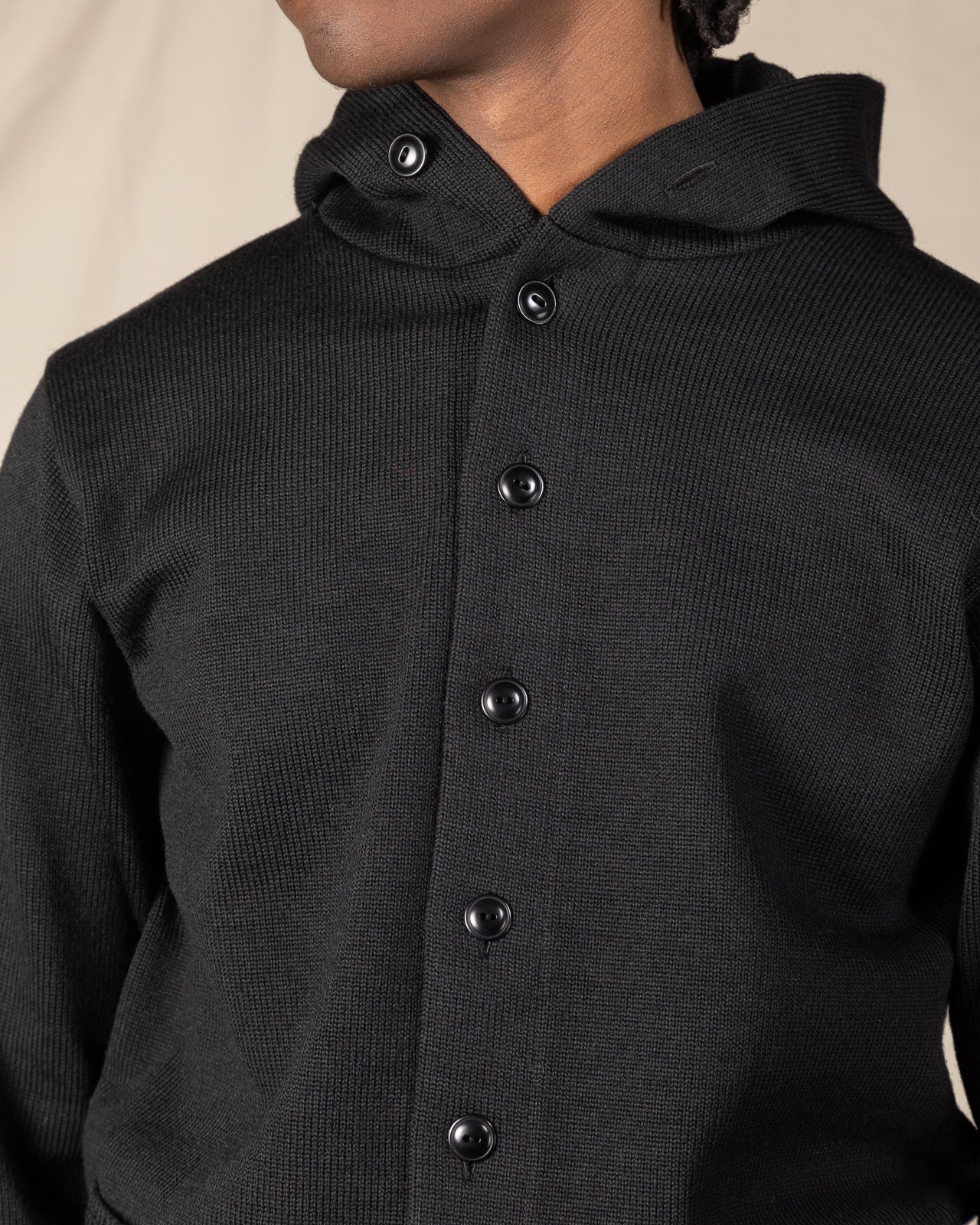 The Real McCoy's 30s Hooded Knit Sweater - Black - Standard & Strange