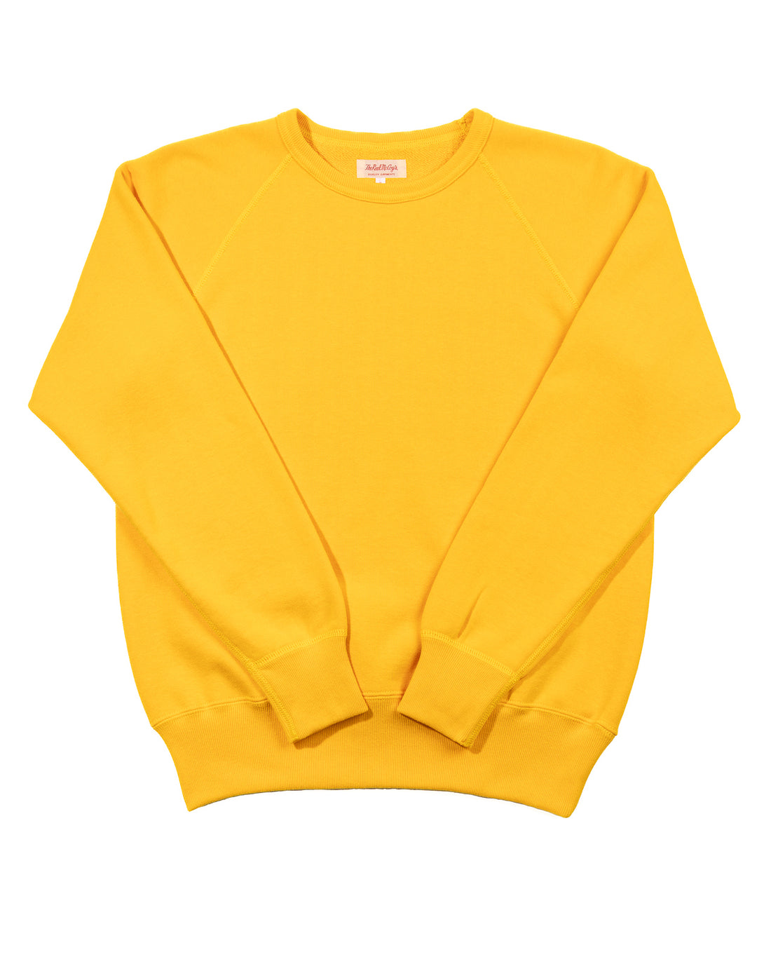 The Real McCoy's 9oz Loopwheel Raglan Sleeve Sweatshirt - Yellow - Standard & Strange