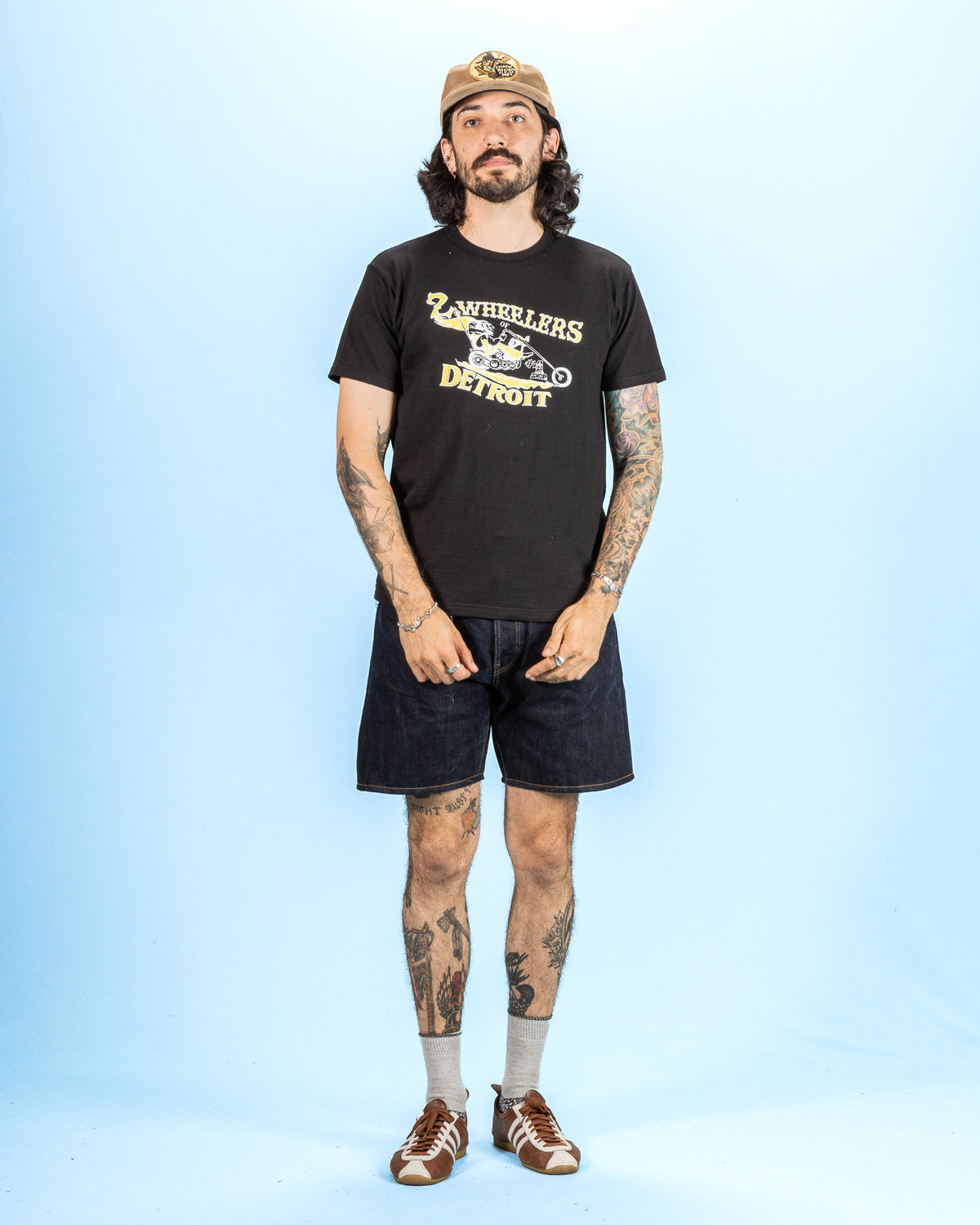 The Real McCoy's Athletic T-Shirt / 2-Wheelers Of Detroit - Black - Standard & Strange