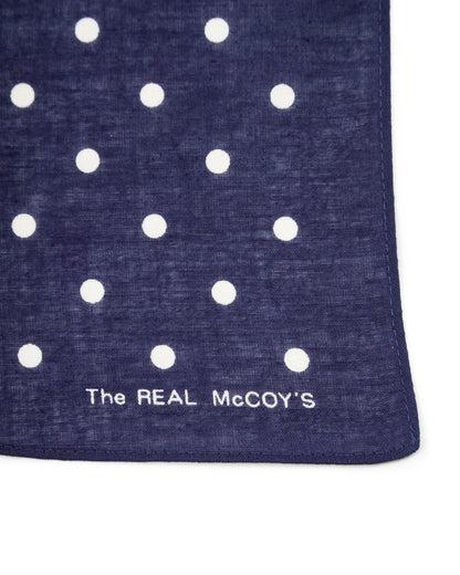 The Real McCoy's Bandanna 'Dot' - Navy - Standard & Strange