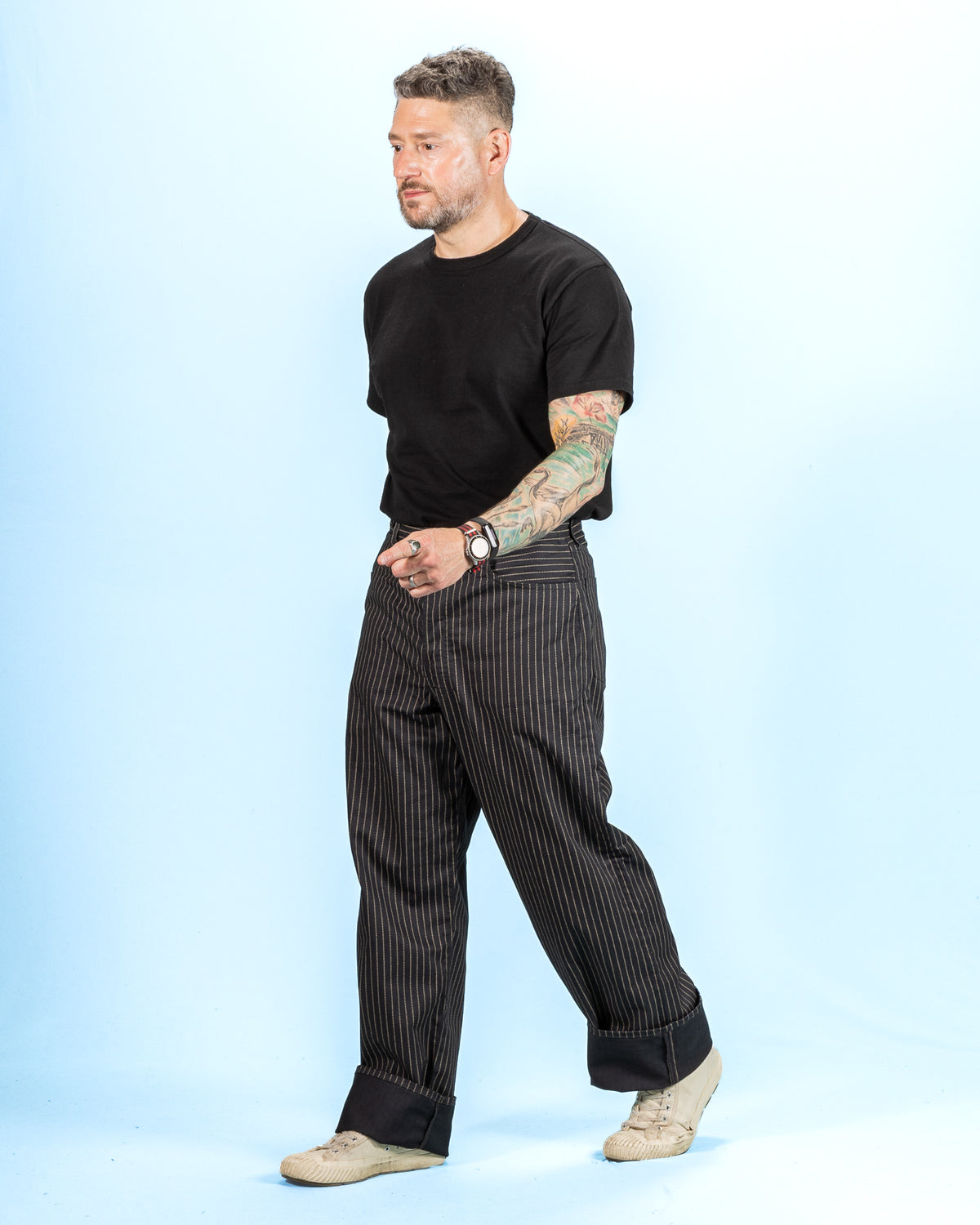 The Real McCoy's Black Wabash Work Trousers - Black - Standard & Strange