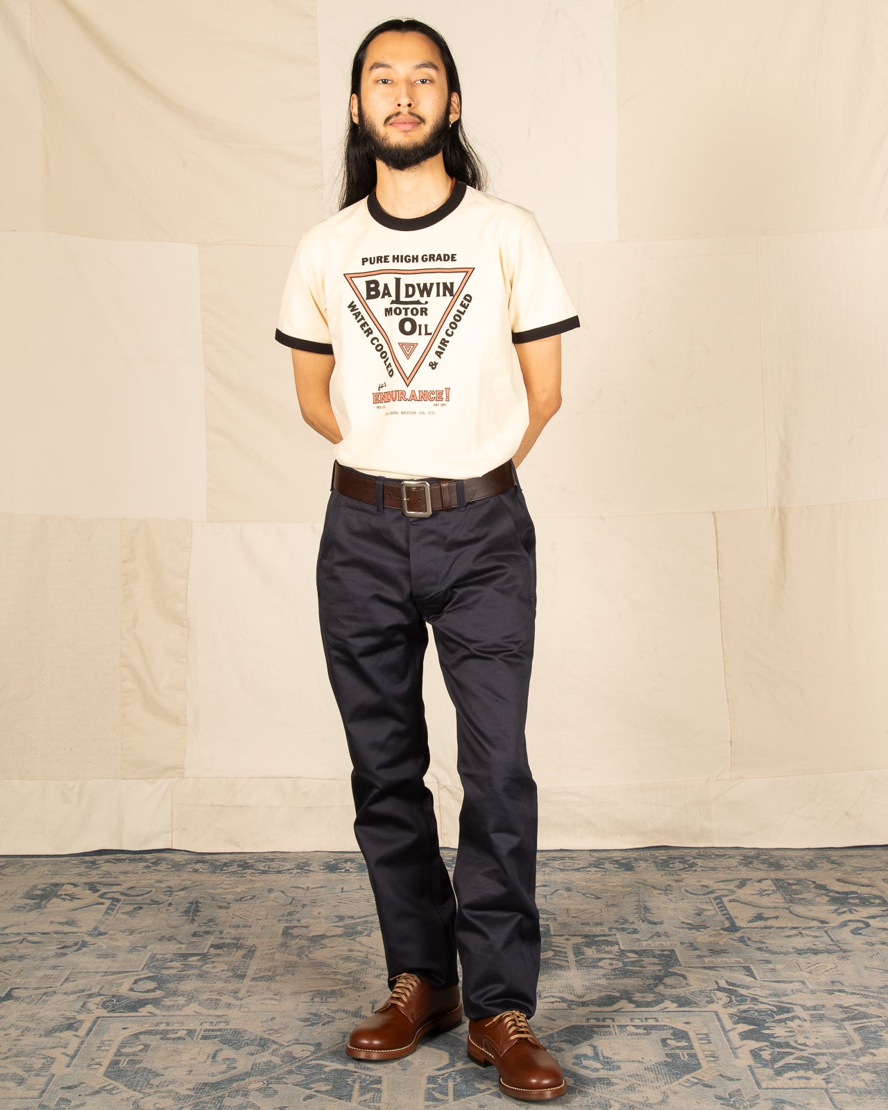 The Real McCoy's Blue Seal Chinos - Navy - Standard & Strange