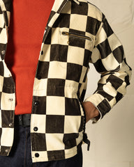 The Real McCoy's Buco Checkered Corduroy Jacket - White/Black - Standard & Strange