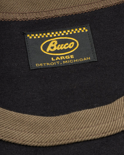 The Real McCoy's Buco L/S Tee / Riding Togs - Black/Charcoal - Standard & Strange