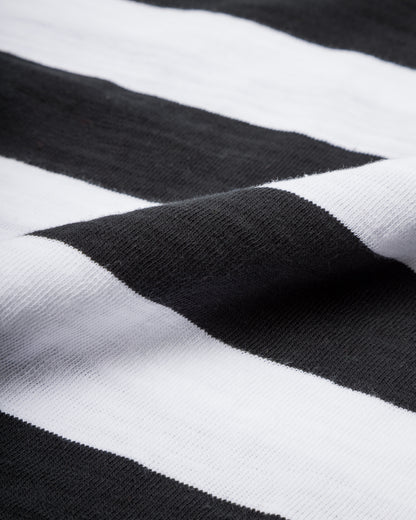 The Real McCoy's Buco Stripe L/S Tee - White - Standard & Strange