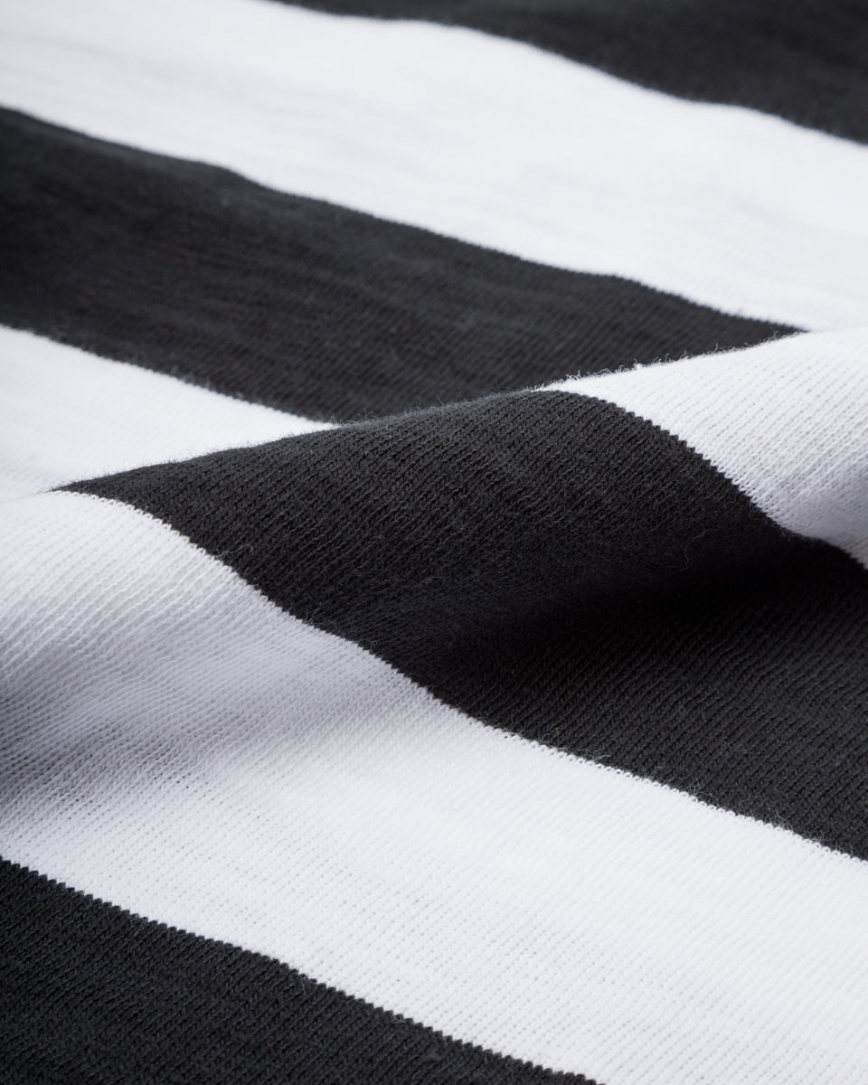 The Real McCoy's Buco Stripe L/S Tee - White - Standard & Strange