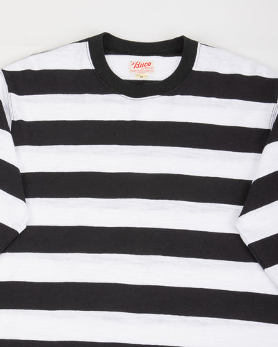 The Real McCoy's Buco Stripe Tee L/S - White - Standard & Strange