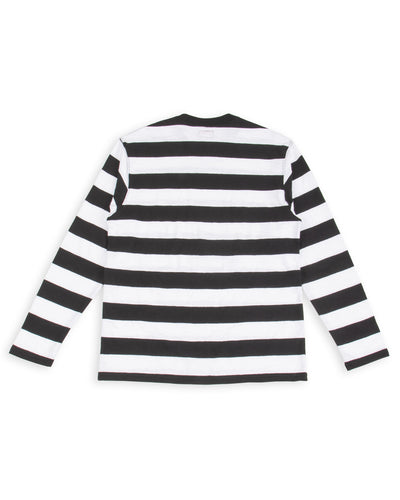 The Real McCoy's Buco Stripe Tee L/S - White - Standard & Strange