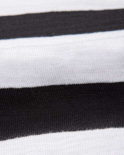 The Real McCoy's Buco Stripe Tee L/S - White - Standard & Strange
