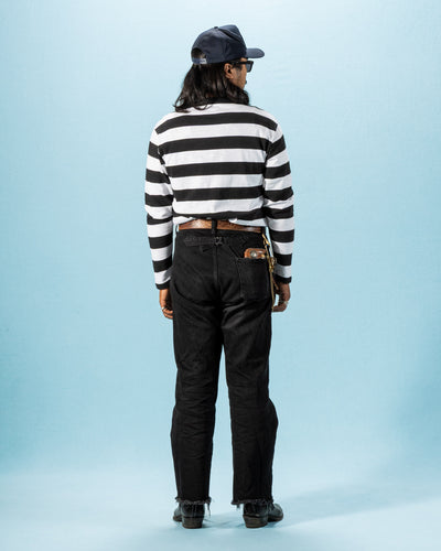 The Real McCoy's Buco Stripe L/S Tee - White - Standard & Strange