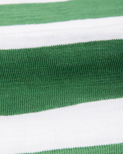 The Real McCoy's Buco Stripe Tee L/S - White/Green - Standard & Strange