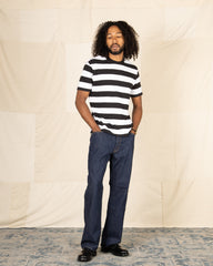 The Real McCoy's Buco Stripe Tee S/S - White/Black - Standard & Strange