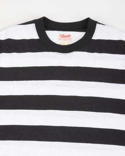 The Real McCoy's Buco Stripe Tee S/S - White - Standard & Strange