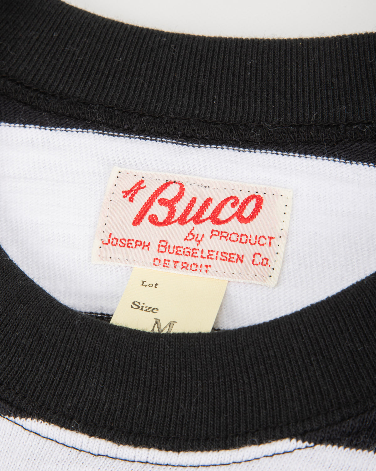 The Real McCoy's Buco Stripe Tee S/S - White - Standard & Strange