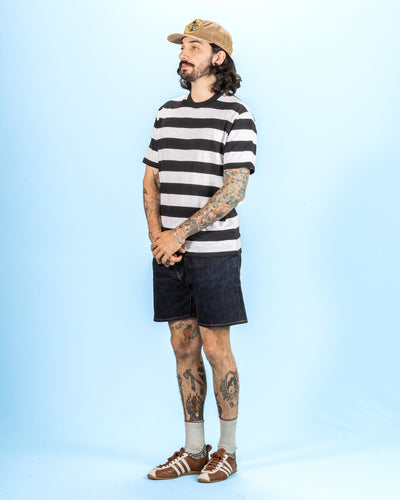 The Real McCoy's Buco Stripe Tee S/S - White - Standard & Strange