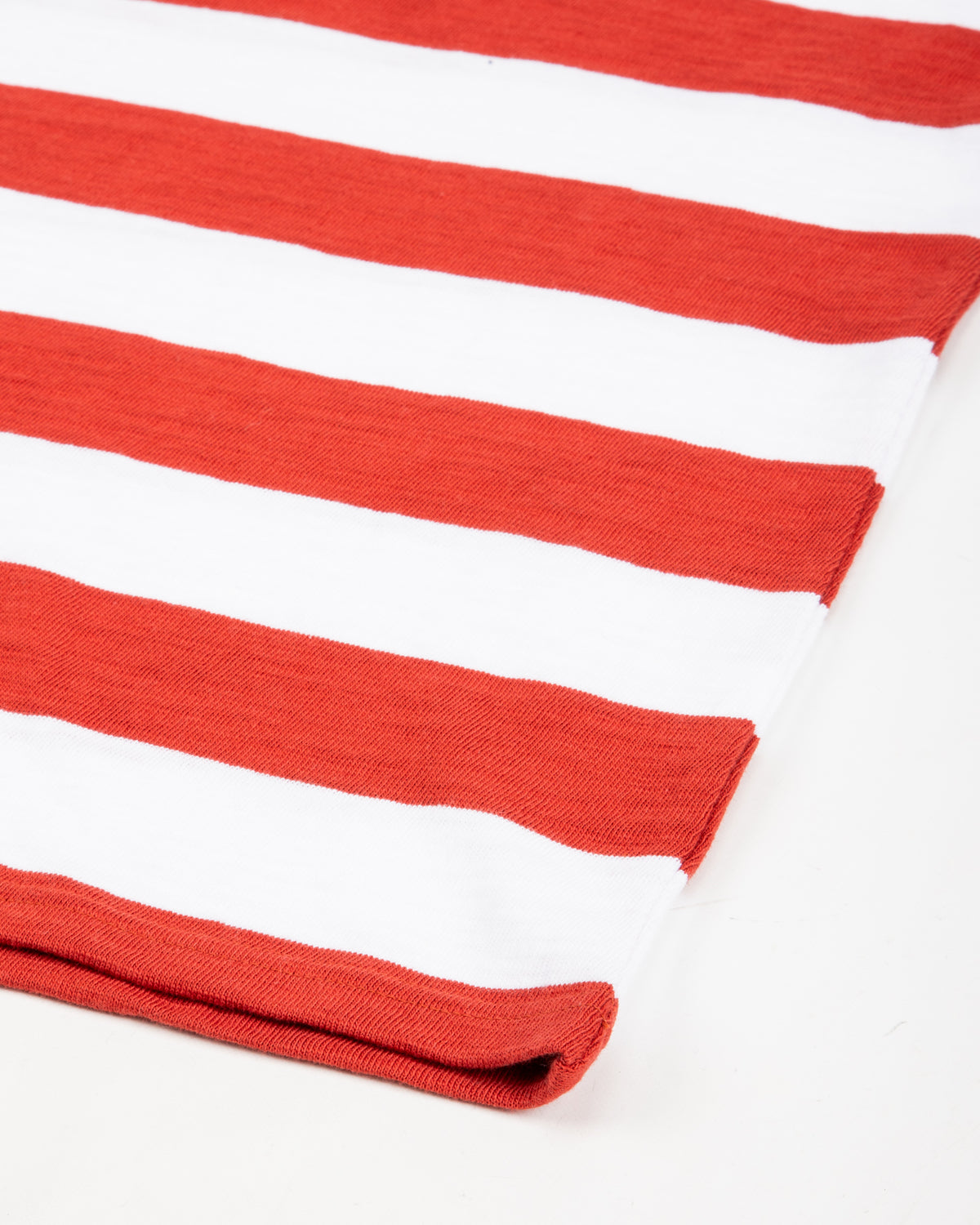 The Real McCoy's Buco Stripe Tee S/S - White/Red - Standard & Strange