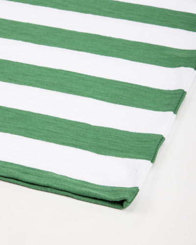 The Real McCoy's Buco Stripe Tee S/S - White/Green - Standard & Strange