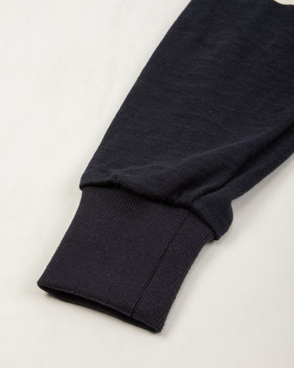 The Real McCoy's Climber's Striped Rugby Shirt - Navy x Ecru - Standard & Strange