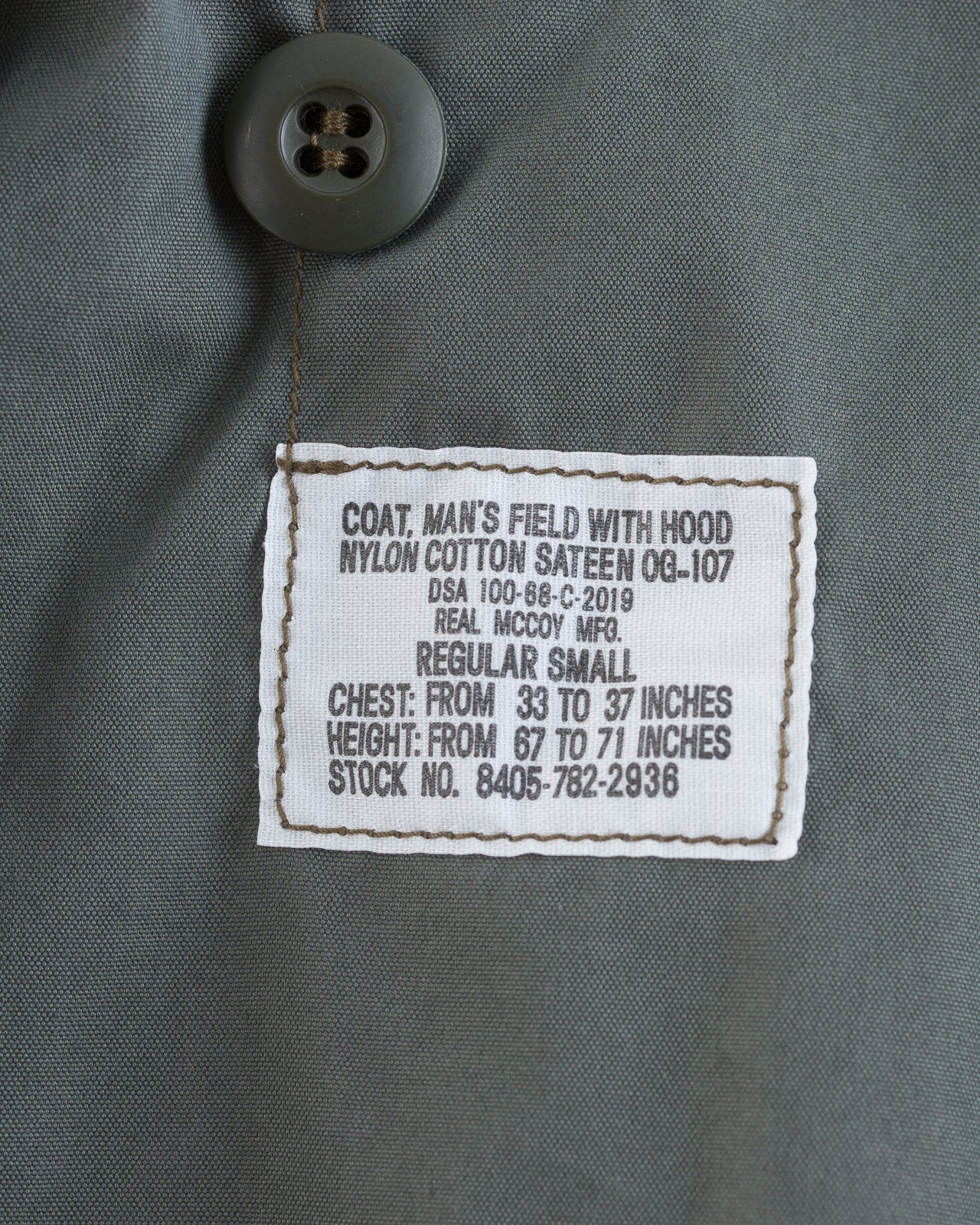 The Real McCoy's Coat, Man's, Field, M-65 - Standard & Strange