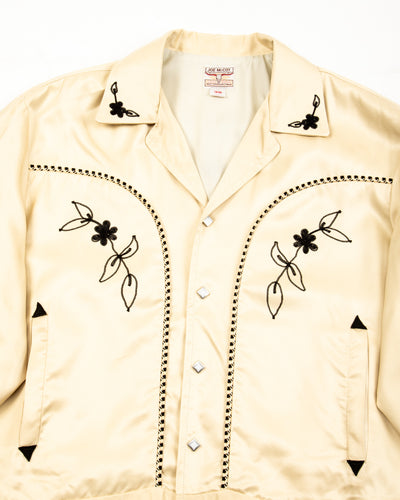 The Real McCoy's Embroidered Rayon Western Jacket - Ecru - Standard & Strange