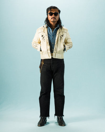 The Real McCoy's Embroidered Rayon Western Jacket - Ecru - Standard & Strange