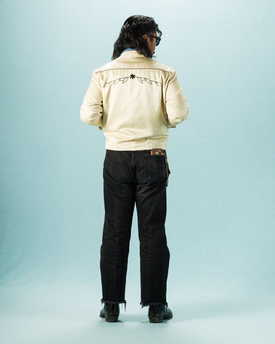 The Real McCoy's Embroidered Rayon Western Jacket - Ecru - Standard & Strange