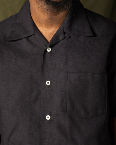 The Real McCoy's Joe McCoy Panama Shirt S/S - Navy - Standard & Strange