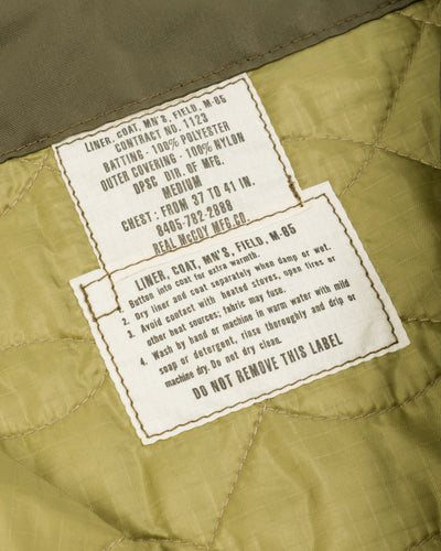 The Real McCoy's Liner, Coat, Man's Field, M-65 - Standard & Strange