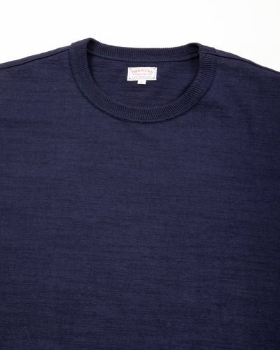 The Real McCoy's Loopwheeled Athletic Tee - Navy - Standard & Strange