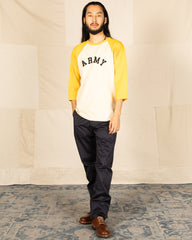 The Real McCoy's Military Baseball Tee / Army - Ecru/Yellow - Standard & Strange