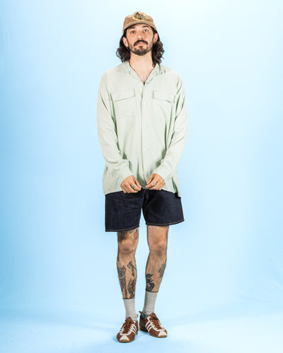 The Real McCoy's Open Collar Rayon Shirt - Mint - Standard & Strange
