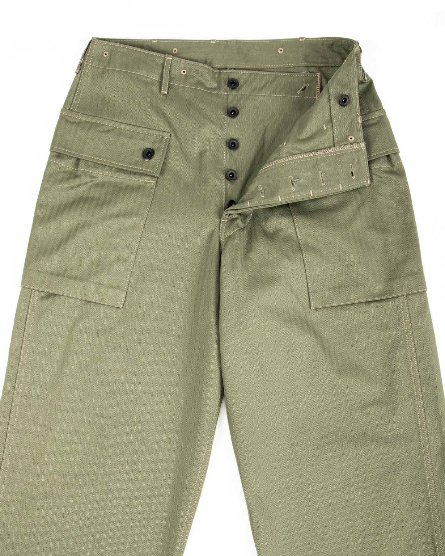 The Real McCoy's P-44 Utility Trousers - Sage Green – Standard