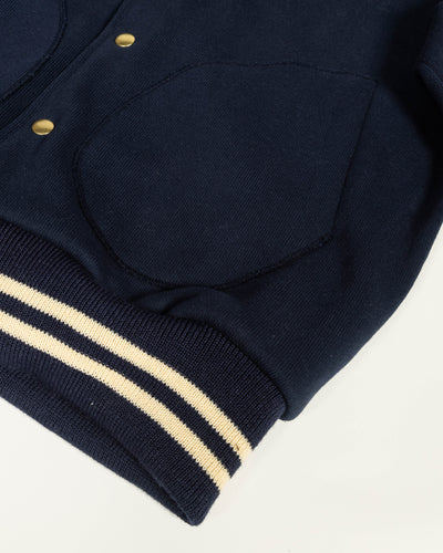 The Real McCoy's Snap Button Hooded Sweatshirt - Midnight Blue - Standard & Strange