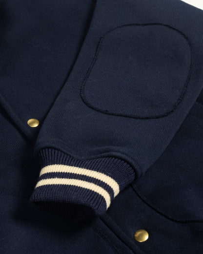 The Real McCoy's Snap Button Hooded Sweatshirt - Midnight Blue - Standard & Strange