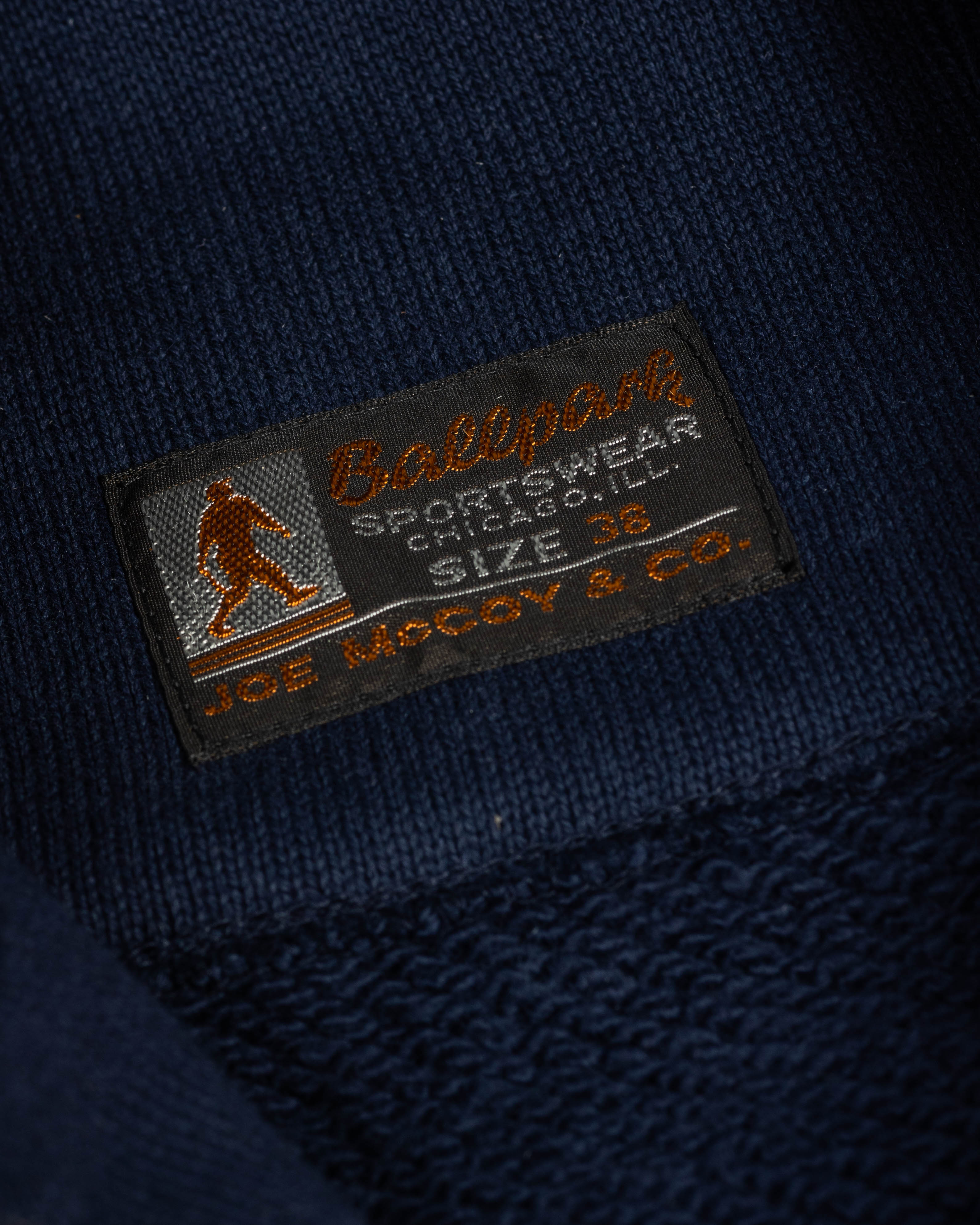 The Real McCoy's Snap Button Hooded Sweatshirt - Midnight Blue - Standard & Strange