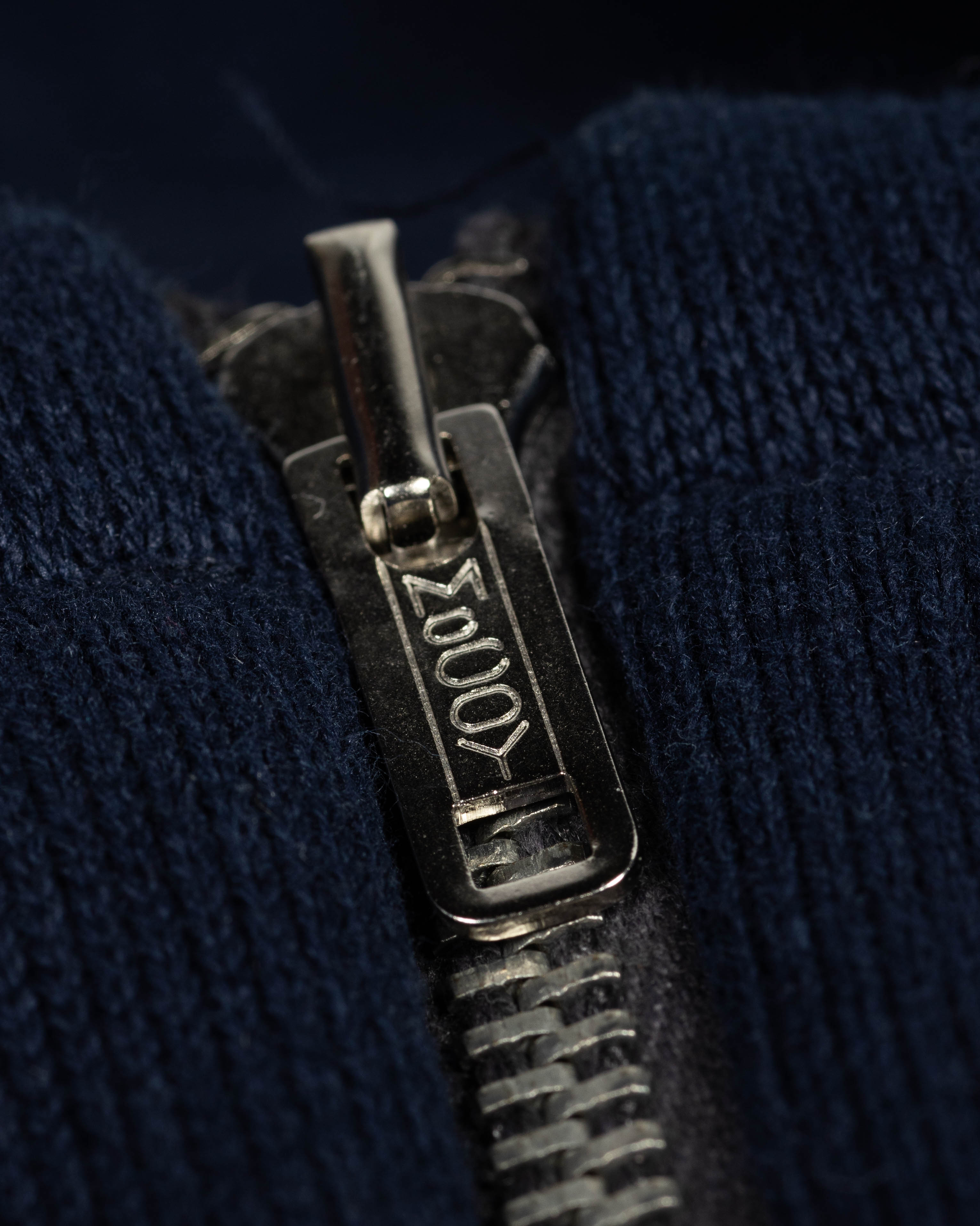 The Real McCoy's Snap Button Hooded Sweatshirt - Midnight Blue - Standard & Strange