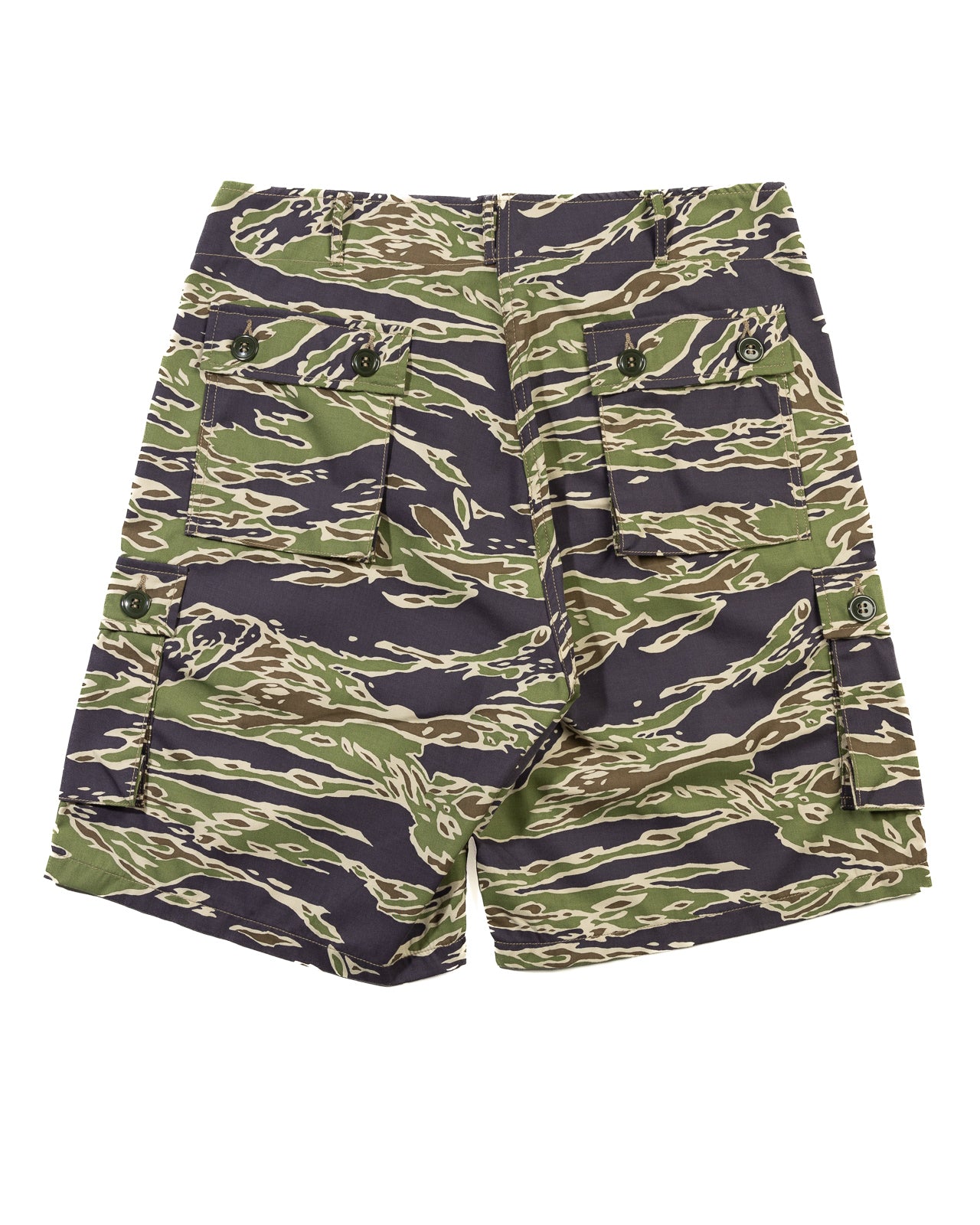 The Real McCoy's Tiger Camouflage Civilian Shorts - Late War Green