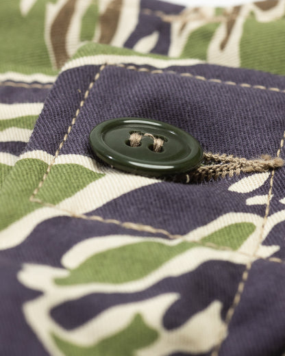 The Real McCoy's Tiger Camouflage Civilian Shorts - Late War Green - Standard & Strange