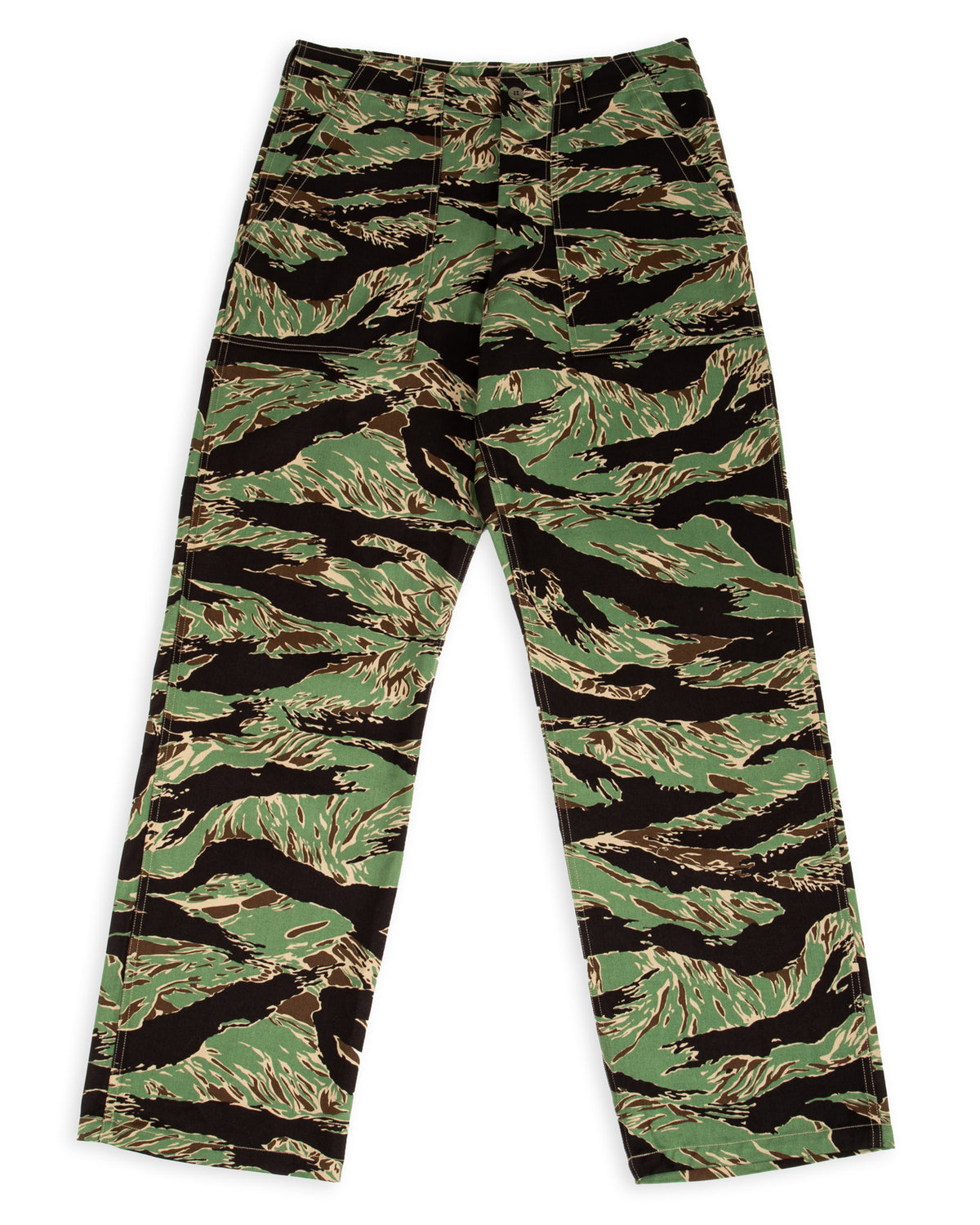 The Real McCoy's Tiger Camouflage Civilian Trousers / John Wayne - Green - Standard & Strange