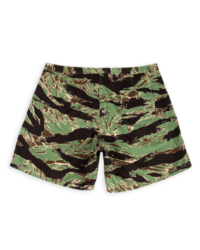 The Real McCoy's Tiger Camouflage Swim Shorts / John Wayne - Green - Standard & Strange