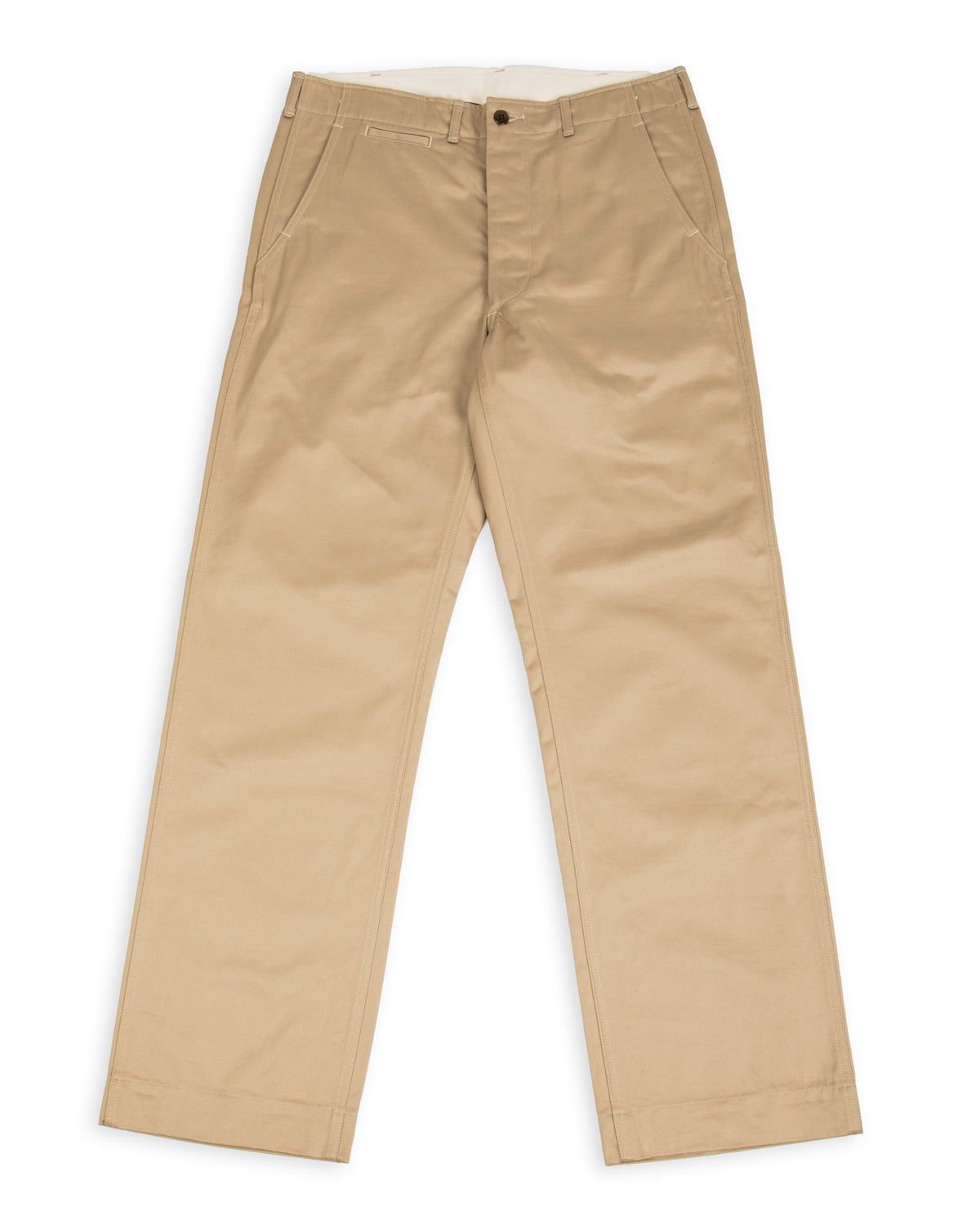 The Real McCoy's Trousers, Cotton, Khaki, 1945 - Khaki - Standard & Strange
