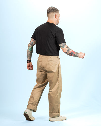 The Real McCoy's Trousers, Cotton, Khaki, 1945 - Khaki - Standard & Strange