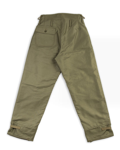 The Real McCoy's U.S.N. A-2 Deck Trousers - Olive - Standard & Strange