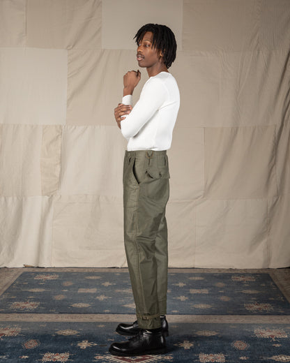The Real McCoy's U.S.N. A-2 Deck Trousers - Olive - Standard & Strange