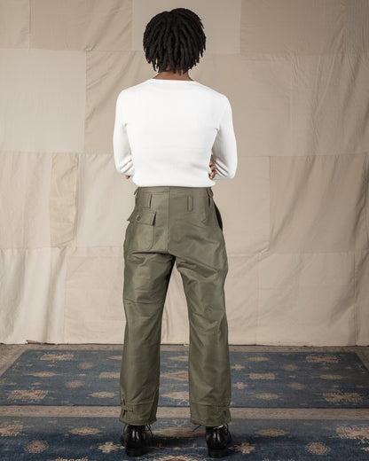 The Real McCoy's U.S.N. A-2 Deck Trousers - Olive - Standard & Strange
